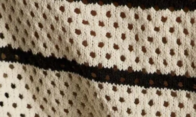 Sanctuary Stripe Open Stitch V-neck Sweater