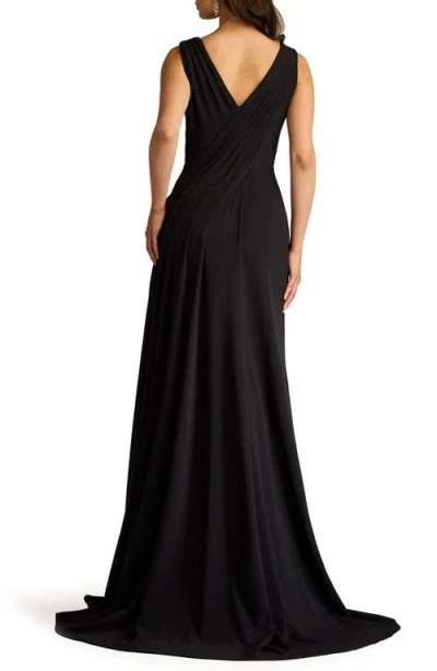Tadashi Shoji Rosette Detail Sleeveless A-line Gown