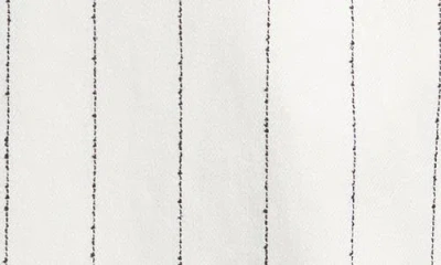 Hugo Boss Boss Dagania Pinstripe Sleeveless Linen Blend Sheath Dress In White