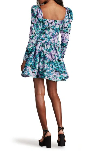Sho By Tadashi Shoji Flora Jacquard Long Sleeve Fit & Flare Minidress