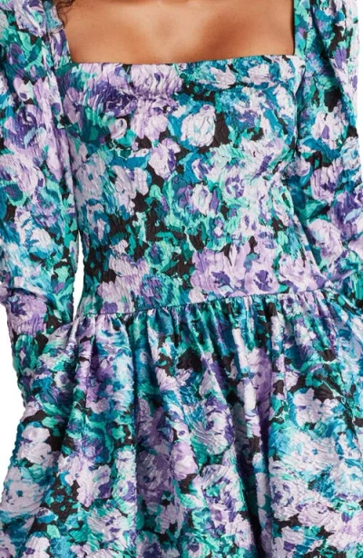 Sho By Tadashi Shoji Flora Jacquard Long Sleeve Fit & Flare Minidress