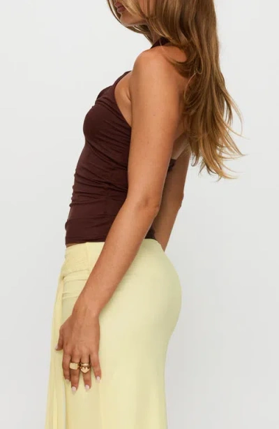 Princess Polly Evandar Hardware Detail Halter Top In Brown