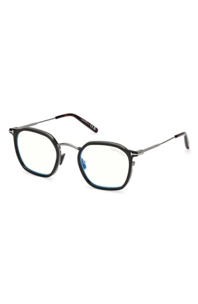 Tom Ford 50mm Round Blue Light Blocking Glasses