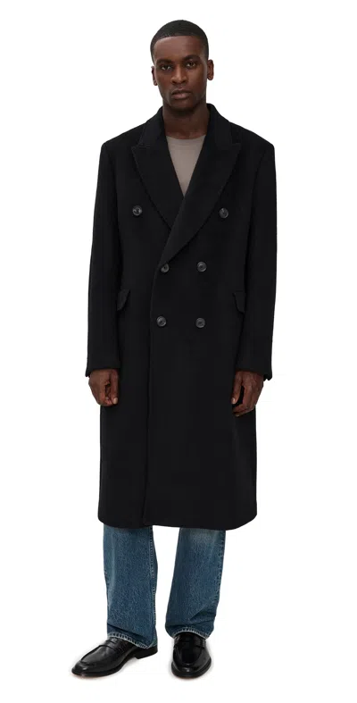 Our Legacy Double-breasted Coat "whale" In Black