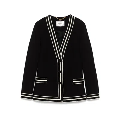 Nissa Single-breasted Blazer In Black