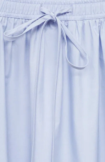 Mango Flared Cotton Skirt Sky Blue In Blue