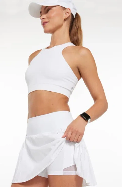 Zella Luxe Lite Step Out Tennis Skirt With Shorts In White