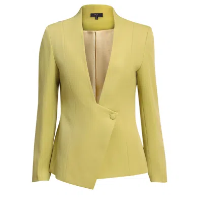 Point Of View Label Beacon Asymmetrical Lapel Jacket For Women - Green