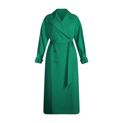 Closet London Women's  Green Trench Coat