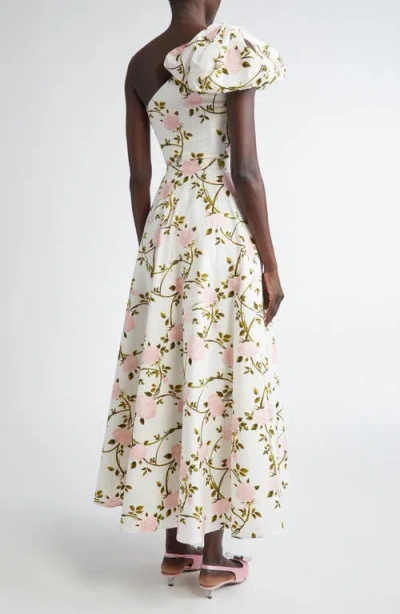 Giambattista Valli Rosier Asymmetric One-shoulder Cotton Poplin Midi Dress In Nude