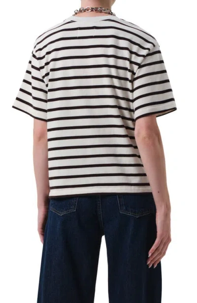 Citizen Of Humanity Citizens Of Humanity Goldie Stripe Relaxed Fit T-shirt In White