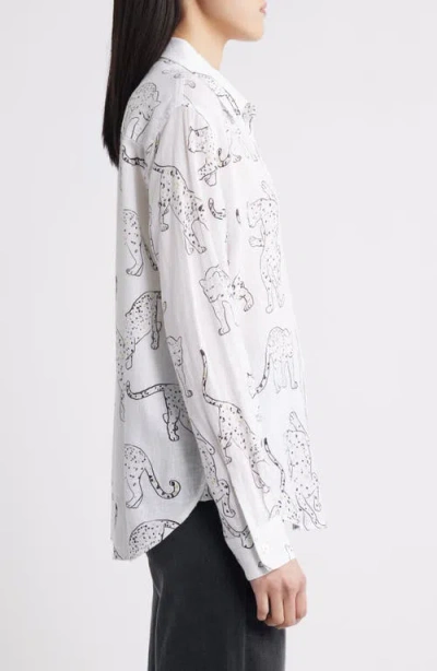 Rails Charli Linen Blend Button-up Shirt In White