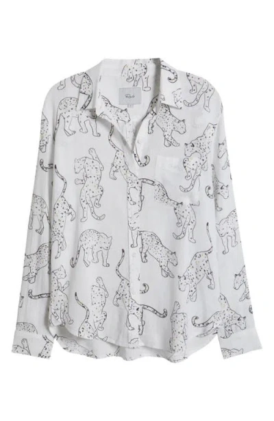 Rails Charli Linen Blend Button-up Shirt In White