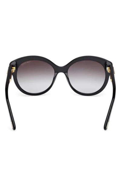 Tom Ford Icon 57mm Gradient Round Sunglasses