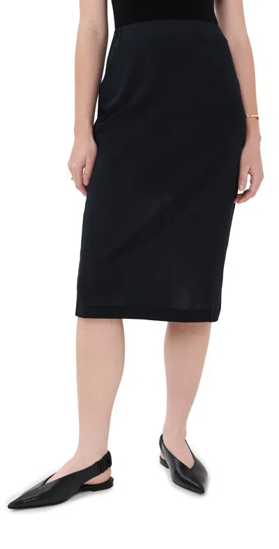 Bite Studios Moon Sheer Cotton Crepe Skirt Black