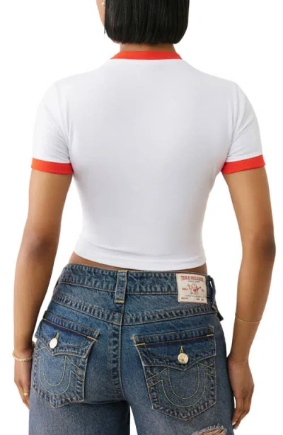 True Religion Beaded Ringer Logo T-shirt