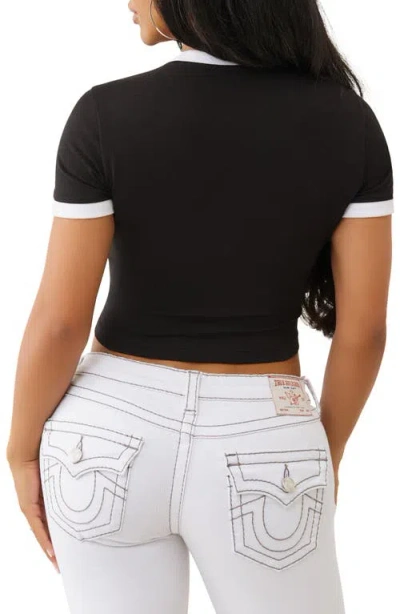 True Religion Beaded Ringer Logo T-shirt