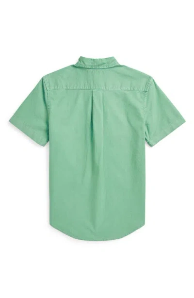 Polo Ralph Lauren Big Boys Oxford Short-sleeve Shirt In Green