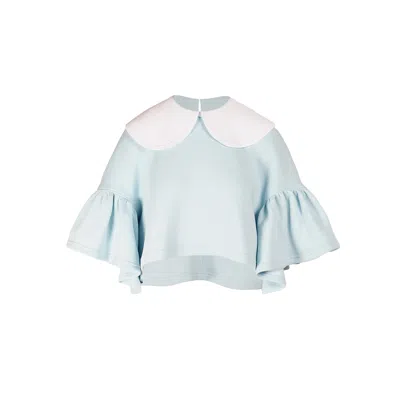 Ioana Ciolacu Women's Blue / Neutrals Baby Orchid Blouse In Blue