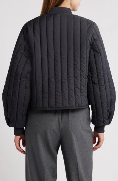 Rains Banja Water Resistant Channel Quilted Bomber Jacket