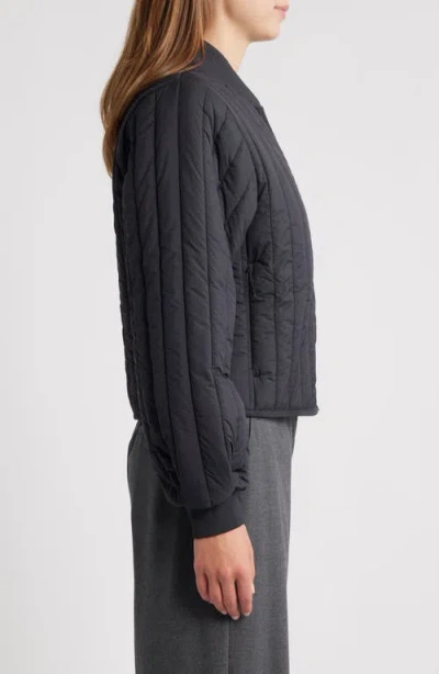 Rains Banja Water Resistant Channel Quilted Bomber Jacket