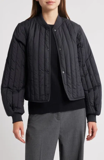 Rains Banja Water Resistant Channel Quilted Bomber Jacket