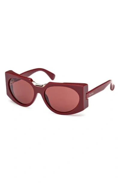 Max Mara 59mm Round Sunglasses