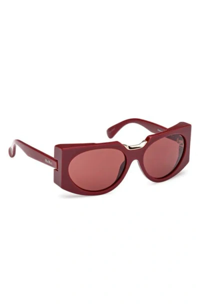 Max Mara 59mm Round Sunglasses