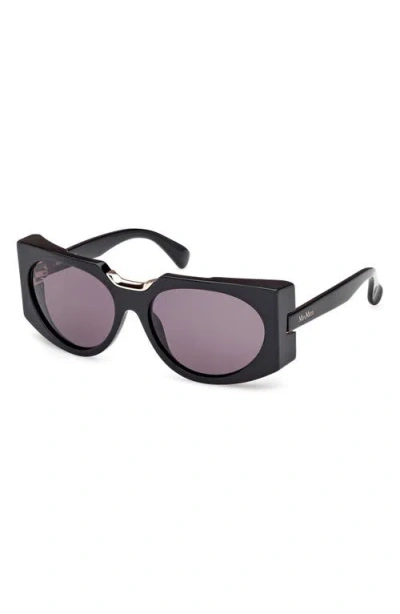 Max Mara 59mm Round Sunglasses