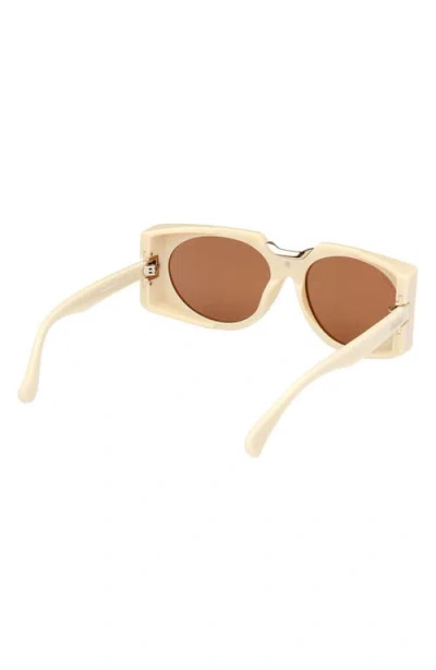 Max Mara 59mm Round Sunglasses