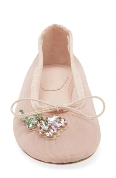Simone Rocha Embellished Flower Mesh Ballerina Flat