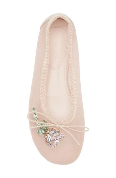 Simone Rocha Embellished Flower Mesh Ballerina Flat