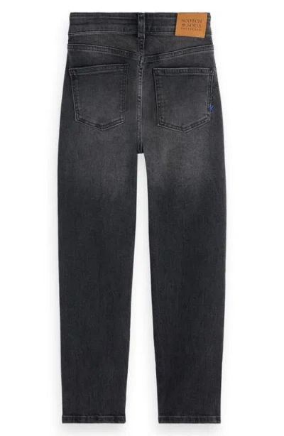 Scotch & Soda Big Boys 5 Pocket Loose Tapered Fit Jean In Black