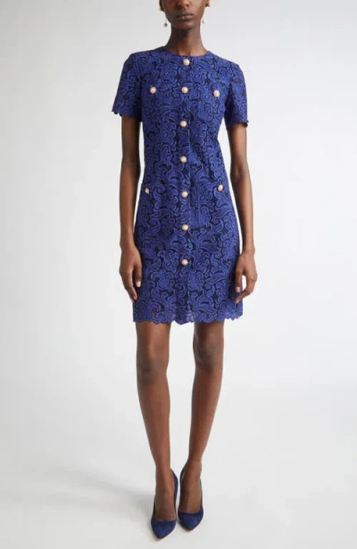 St John St. John Collection Guipure Lace Shift Dress