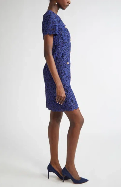 St John St. John Collection Guipure Lace Shift Dress