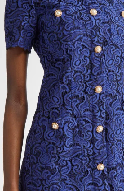 St John St. John Collection Guipure Lace Shift Dress