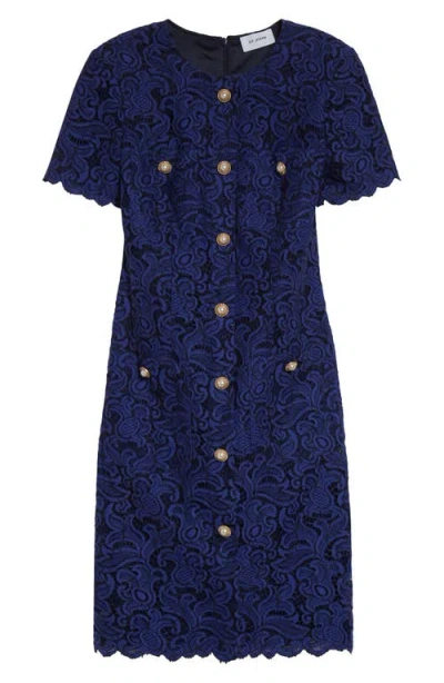St John St. John Collection Guipure Lace Shift Dress