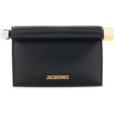 Jacquemus La Petite Pochette Rond Carré Leather Clutch