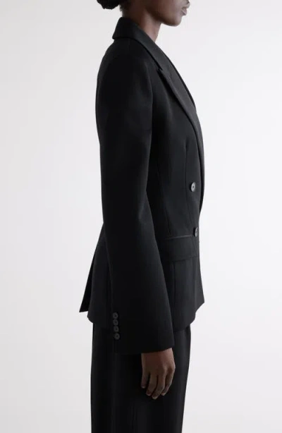 Givenchy Double Breasted Wool Tuxedo Jacket In Black