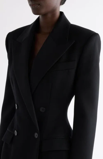 Givenchy Double Breasted Wool Tuxedo Jacket In Black