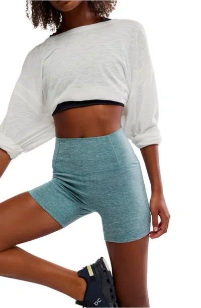 Free People Fp Movement Never Better Heathered Bike Shorts