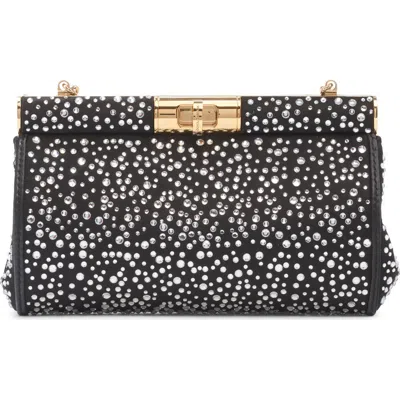 Dolce & Gabbana Dolce&gabbana Marlene Crystal Embellished Satin Shoulder Bag