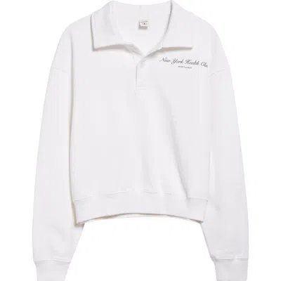 Sporty And Rich Sporty & Rich Ny Health Club Polo Sweatshirt In White