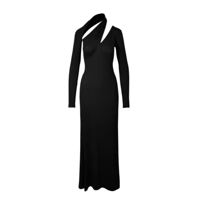 Ioana Ciolacu Cut Out-detail Midi Dress In Black
