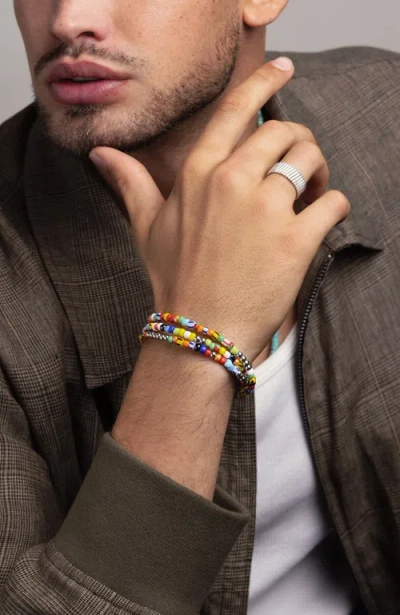 Nialaya Vintage Trifocal Beaded Wrap Bracelet