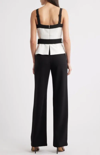 Black Halo Kyria Belted Wide Leg Jumpsuit