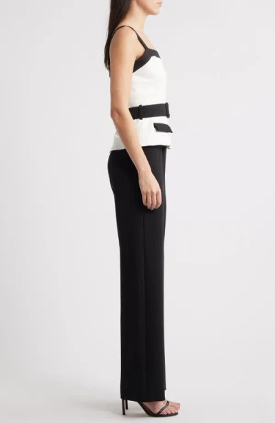 Black Halo Kyria Belted Wide Leg Jumpsuit