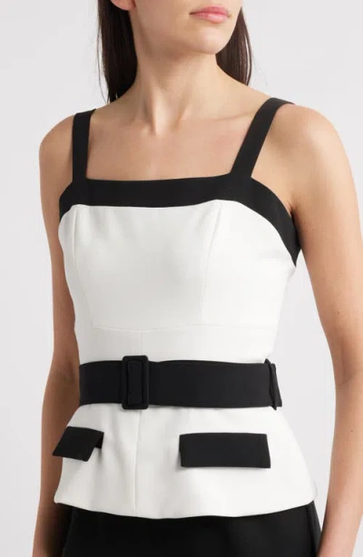 Black Halo Kyria Belted Wide Leg Jumpsuit