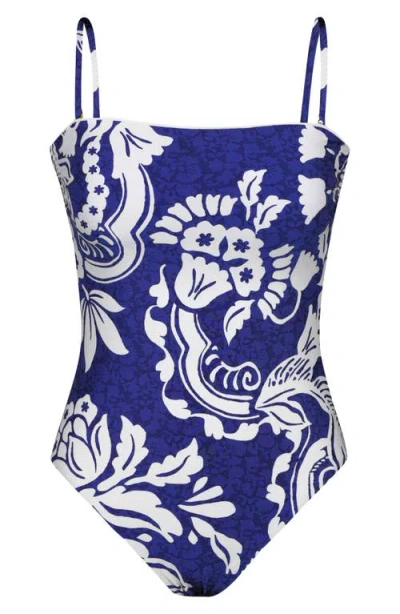 Sunshine 79 Flower Bandeau One-piece Swimsuit