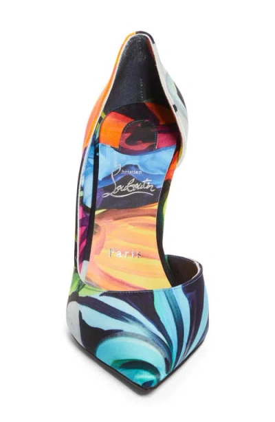 Christian Louboutin Iriza Flower Pointed Toe Half D'orsay Pump
